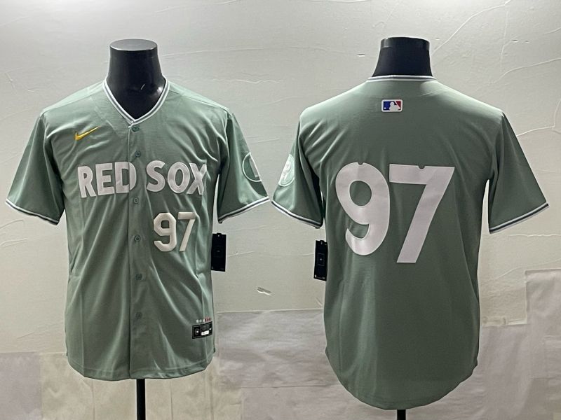 Men 2025 Boston Red Sox #97 No Name Green Nike MLB Jersey style 02->boston red sox->MLB Jersey